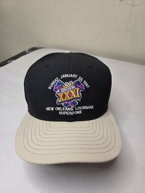 VTG 1997 Super Bowl XXXI New Era NFL Snapback Hat New Orleans Superdome Cap
